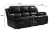 VALENCIA 3+2 RECLINER LEATHER AIRE - BLACK, GREY & Chocolate