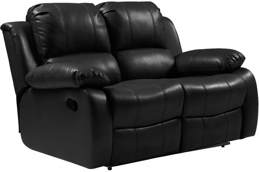 VALENCIA 3+2 RECLINER LEATHER AIRE - BLACK, GREY & Chocolate
