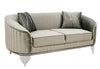 Matilda Plush Velvet Fabric Sofa 3+2 - Grey/Silver