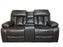 VANCOUVER Recliner 2 Seat Sofa in Leather Air-BLACK, DARK GREY & CHOCOLATE